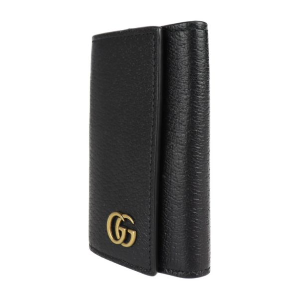 2128113008391 2 GUCCI GG Marmont Key Case Leather Black