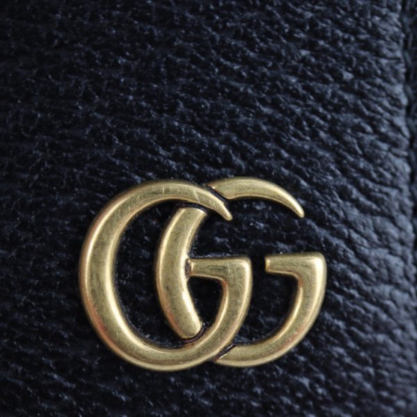 2128113008391 8 GUCCI GG Marmont Key Case Leather Black