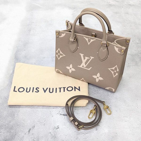 212 19 Louis Vuitton Monogram Giant Empreinte On The Go PM 2way Bag Brown