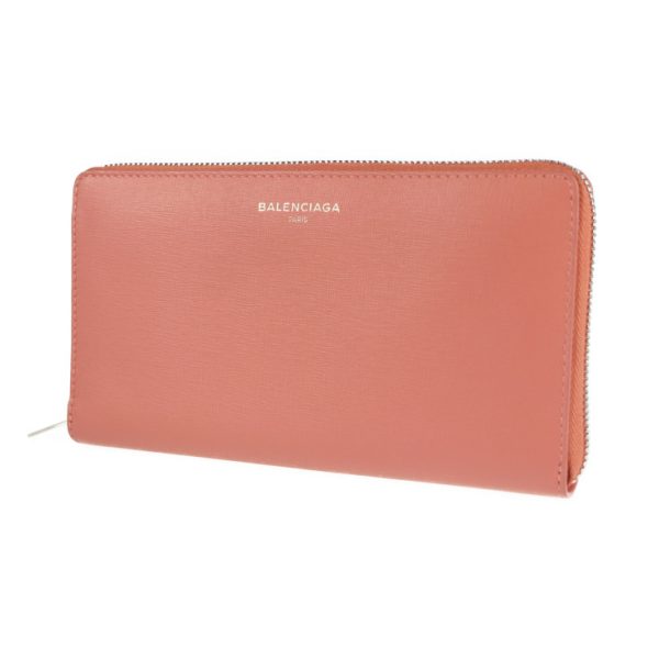 2131033002688 2 Balenciaga Leather Long Wallet Coral Pink