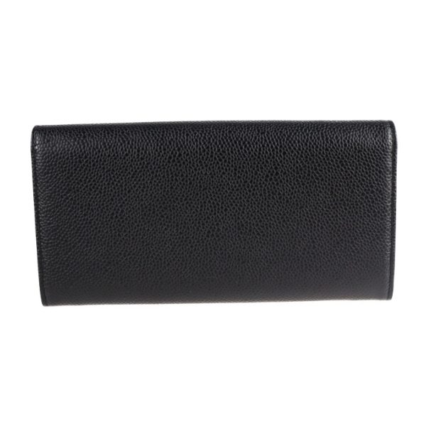 2131033002707 3 Chanel Caviar Skin Coco Mark Long Wallet Black