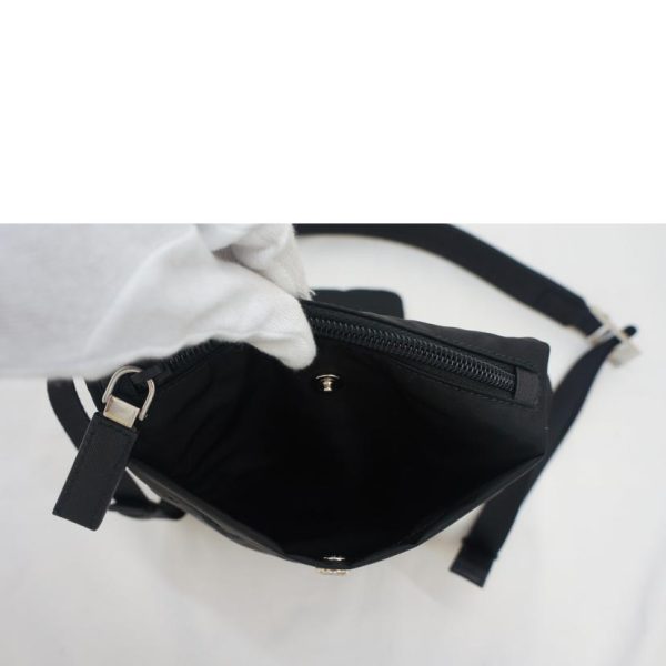 21323 7 Prada Nylon Crossbody Bag Black