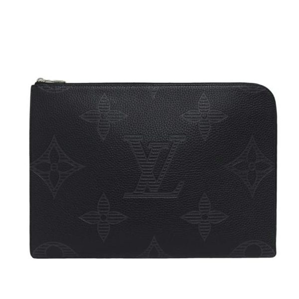 21347 1 Louis Vuitton Pochette Jules GM Monogram Shoulder Bag Black