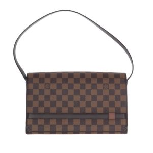 21352 1 Gucci Double hook Wallet Yellow Brown Leather Enamel