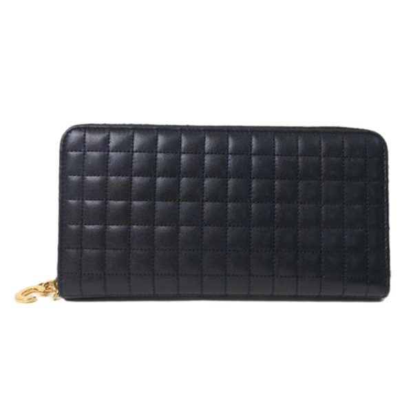 21384 2 Celine Round Zipper Wallet C Charm