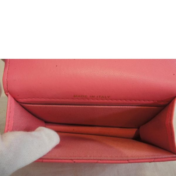 21387 5 Chanel Jewel Hook Card Case Pink Lambskin Matelassé