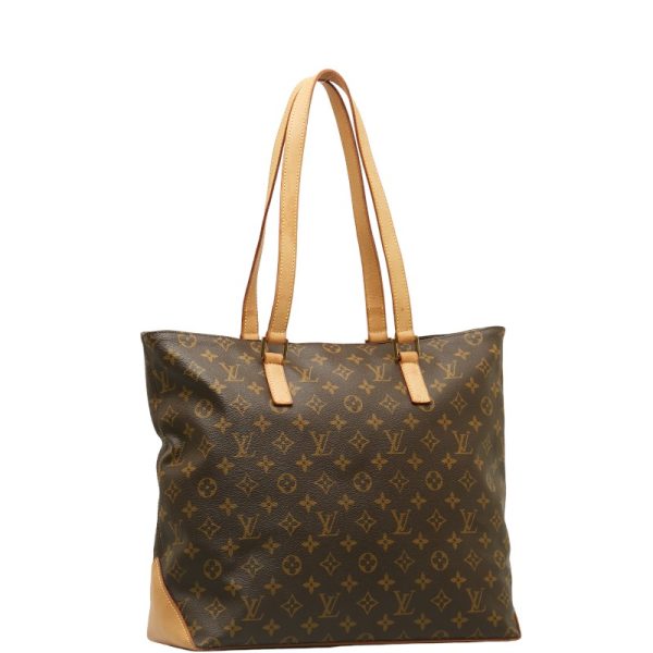 214 41100 2 Louis Vuitton Monogram Cabas Mezzo Shoulder Bag Brown