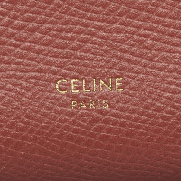 214 41102 9 Celine Large Strap Wallet Long Wallet Bicolor Pink Gray Leather