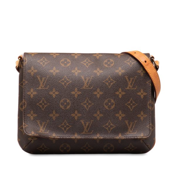 214 46557 1 Louis Vuitton Monogram Musette Tango Short Shoulder Bag Brown