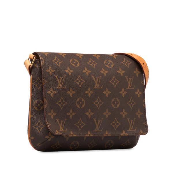 214 46557 2 Louis Vuitton Monogram Musette Tango Short Shoulder Bag Brown