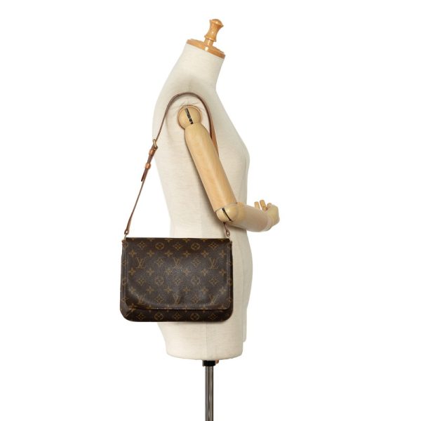 214 46557 9 Louis Vuitton Monogram Musette Tango Short Shoulder Bag Brown