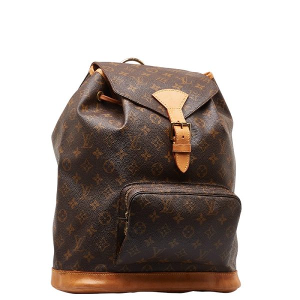 214 47509 2 Louis Vuitton Montsouris GM Rucksack Backpack M51135 Brown