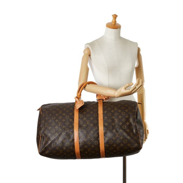 214 55138 10 Louis Vuitton Monogram Keepall 55 Bag M41424 Brown