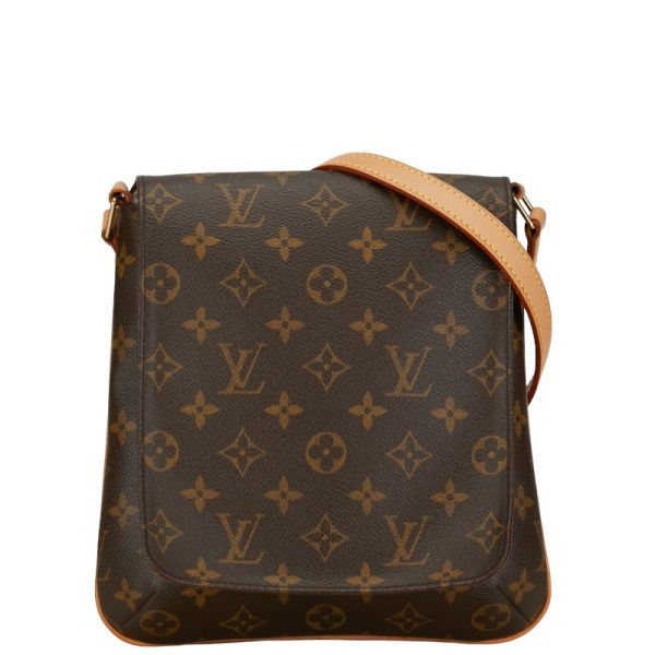 214 57028 1 Louis Vuitton Monogram Musette Salsa Long Crossbody Shoulder Bag M51387 Brown PVC Leather