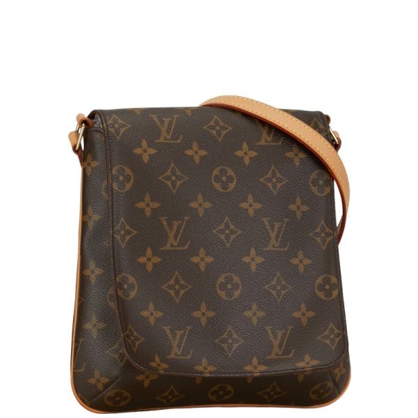 214 57028 2 Louis Vuitton Monogram Musette Salsa Long Crossbody Shoulder Bag M51387 Brown PVC Leather