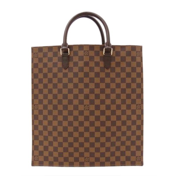 21418 1 Louis Vuitton Sac Plat Damier Ebene Tote Bag Brown