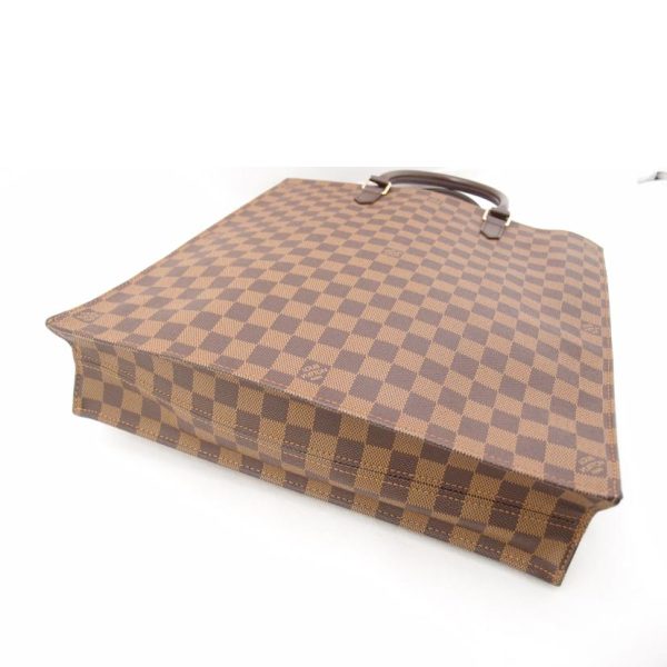 21418 3 Louis Vuitton Sac Plat Damier Ebene Tote Bag Brown