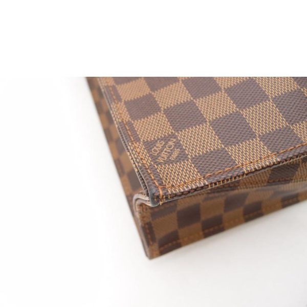 21418 6 Louis Vuitton Sac Plat Damier Ebene Tote Bag Brown