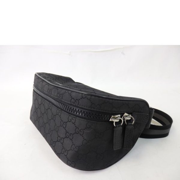 21448 1 Gucci GG Pattern Nylon Waist Pouch Body Bag