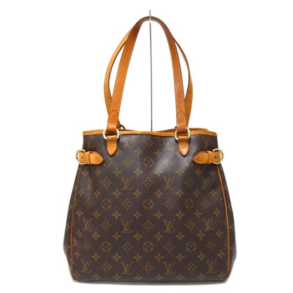 21487 1 Louis Vuitton Batignolles Vertical Monogram Handbag Brown