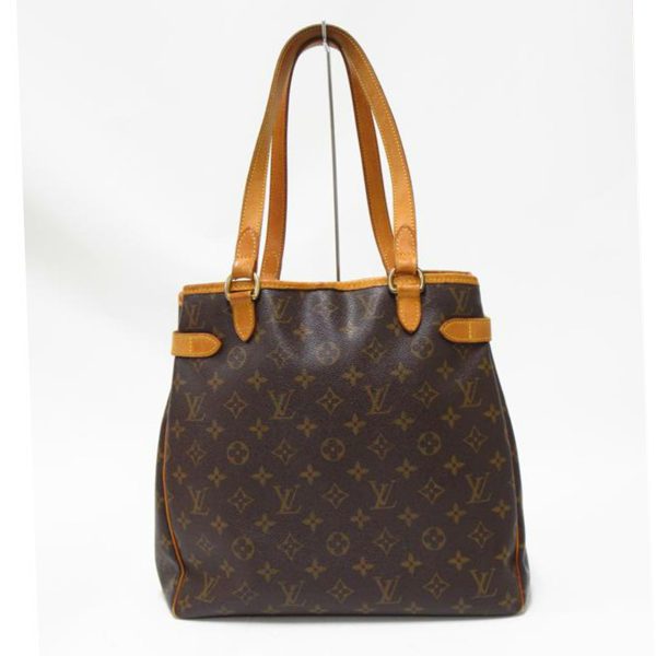 21487 2 Louis Vuitton Batignolles Vertical Monogram Handbag Brown