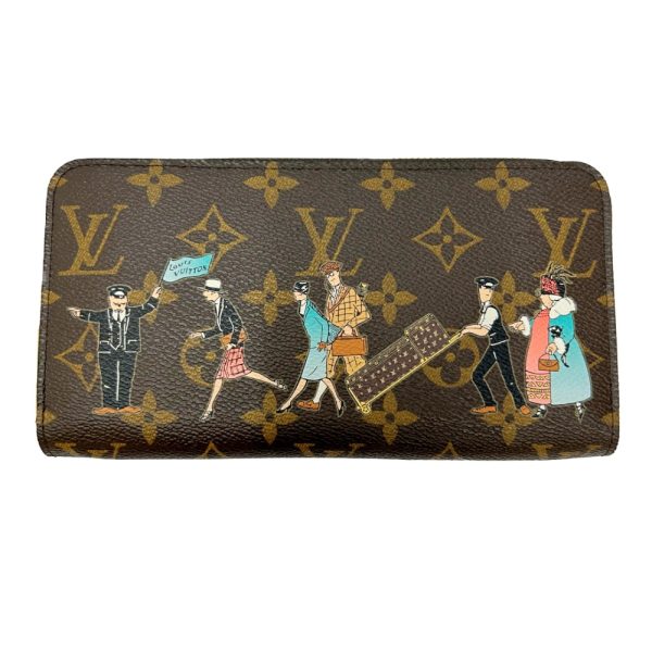 215245 1 LOUIS VUITTON Monogram Illustre Zippy Wallet Brown Rose