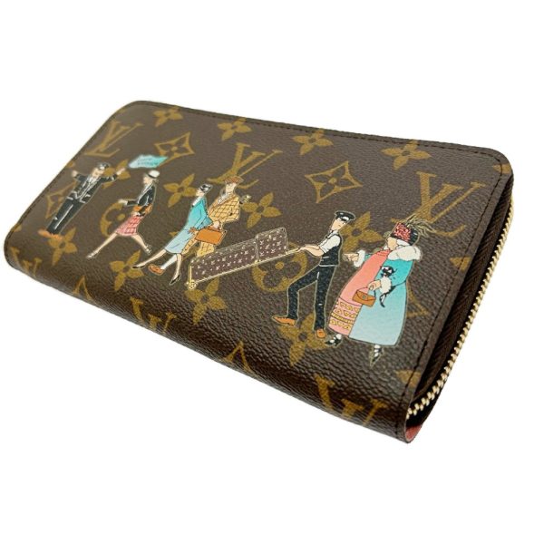 215245 2 LOUIS VUITTON Monogram Illustre Zippy Wallet Brown Rose