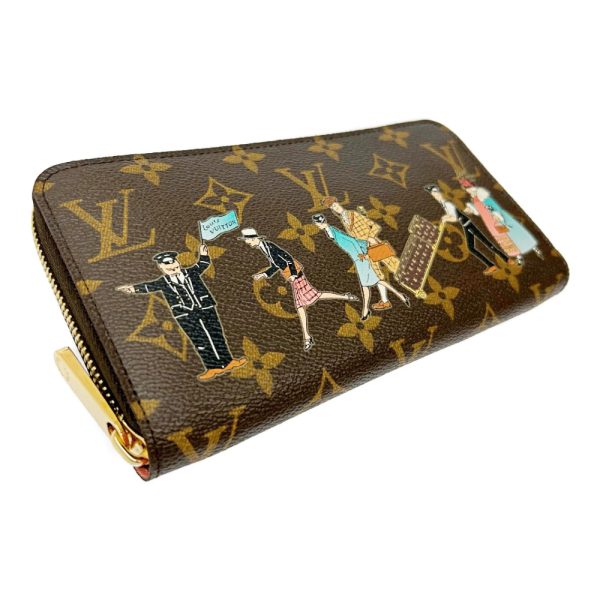 215245 3 LOUIS VUITTON Monogram Illustre Zippy Wallet Brown Rose