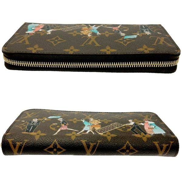 215245 6 LOUIS VUITTON Monogram Illustre Zippy Wallet Brown Rose