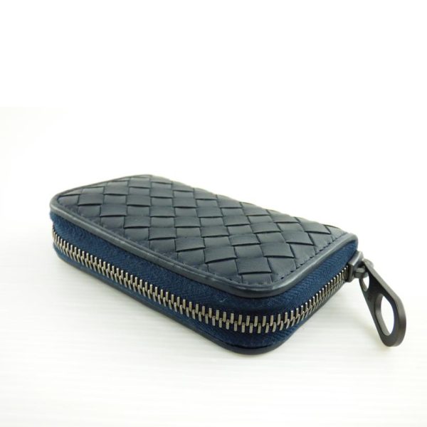 21529 3 Bottega Veneta Intrecciato Coin Case Black