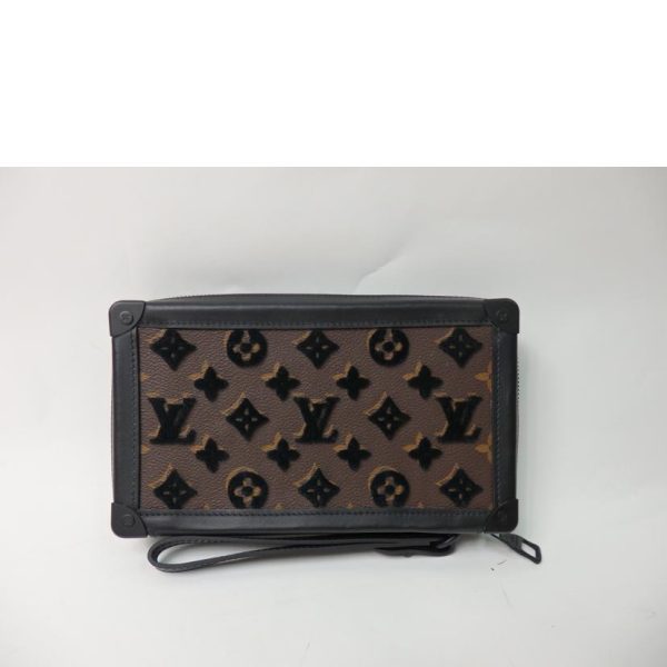 21541 2 Louis Vuitton Soft Trunk Clutch Monogram Taffetage