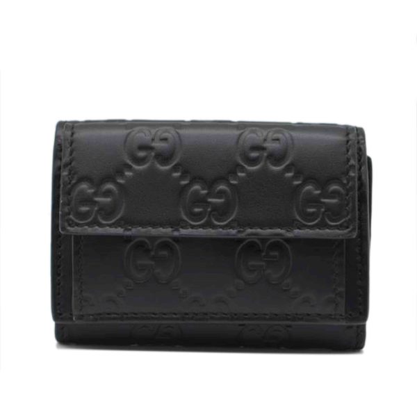 21566 1 Gucci Avel GG Signature Compact Leather Wallet