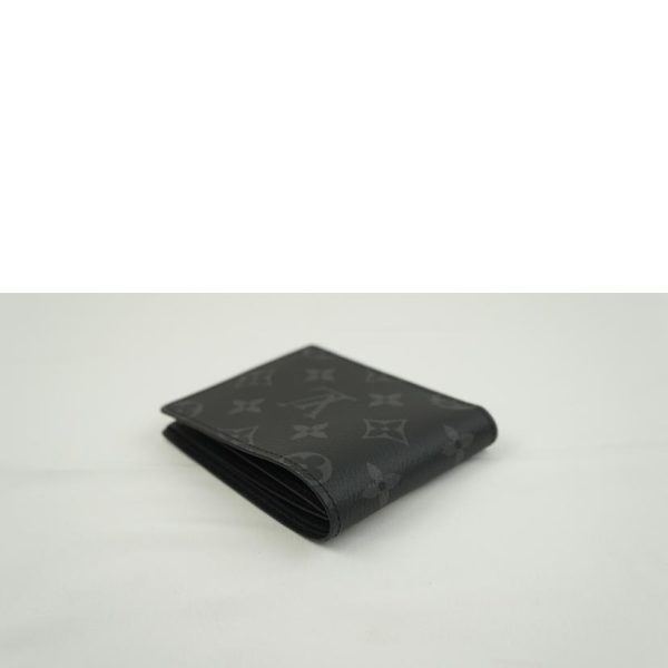 21600 3 Louis Vuitton Portefeuil Slender Monogram Eclipse Wallet Black