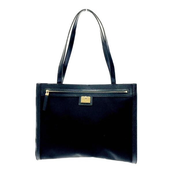 216226 1 Salvatore Ferragamo Nylon Leather Tote Bag Black