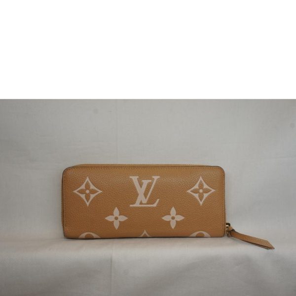 21769 2 Louis Vuitton Portefeuil Clemence Empreinte Wallet Brown