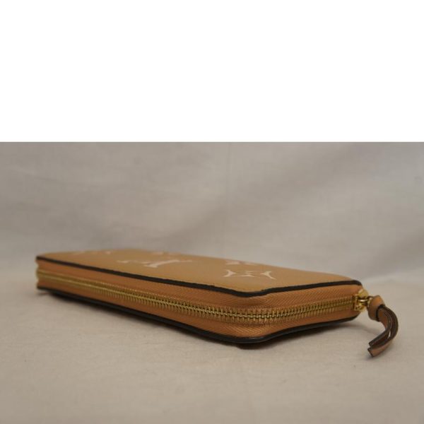 21769 3 Louis Vuitton Portefeuil Clemence Empreinte Wallet Brown