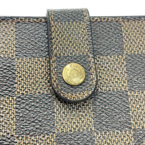 217913 6 LOUIS VUITTON Damier PVC Portomone Viennese Bifold Wallet Brown