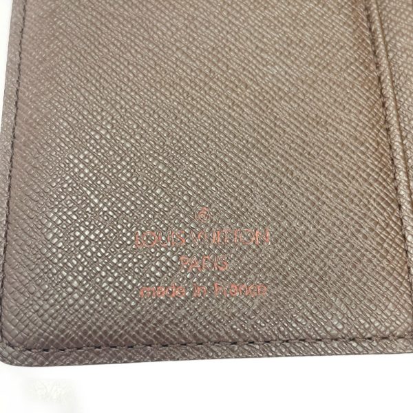 217913 7 LOUIS VUITTON Damier PVC Portomone Viennese Bifold Wallet Brown