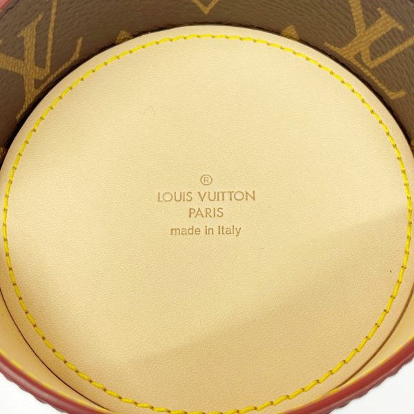 218224 5 LOUIS VUITTON Monogram Leather Plexiglas Coaster Set of 6 Brown