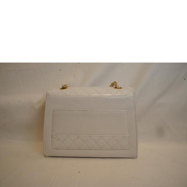 21889 2 Chanel Matelasse Chain Shoulder Bag White