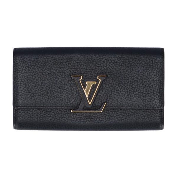 21910 1 Louis Vuitton Portefeuille Capucines Wallet Taurillon Leather Black