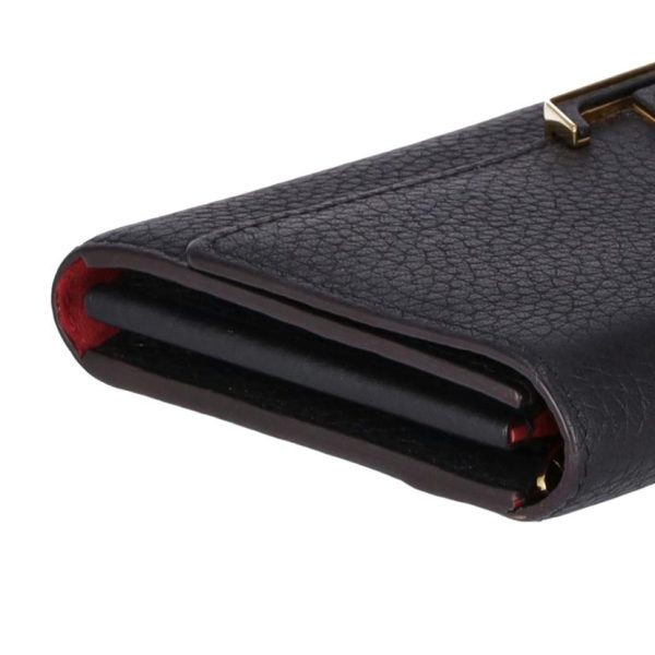 21910 5 Louis Vuitton Portefeuille Capucines Wallet Taurillon Leather Black