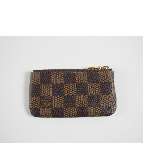 21928 2 Louis Vuitton Cle Coin Purse Damier Brown