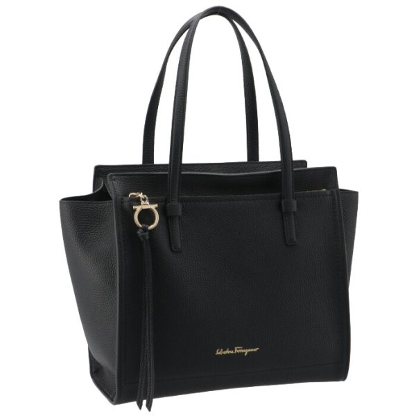 21f21600010010 Ferragamo Medium Amy Tote Bag Black