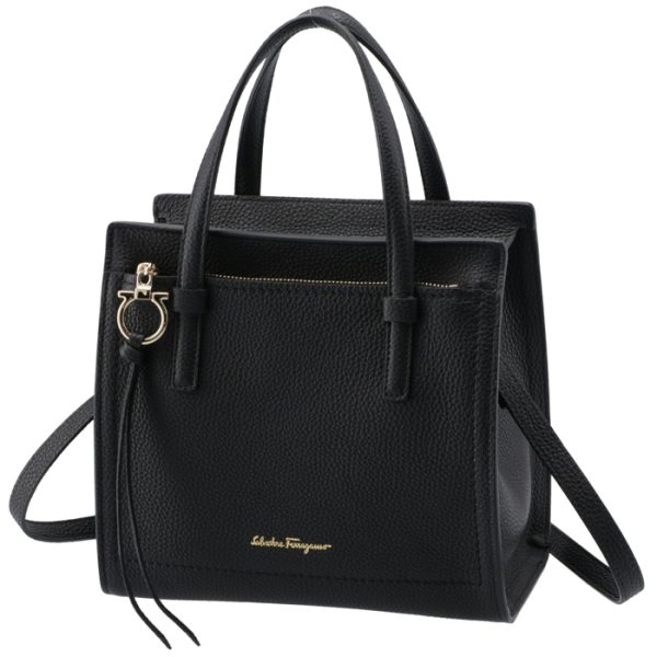 21f47800010010 1 Ferragamo Amy Tote Bag Black