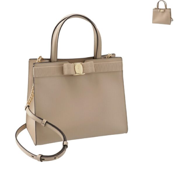 21i2900055 Ferragamo New Vara Ribbon Tote Bag