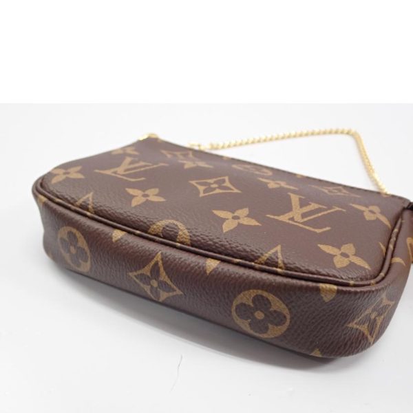 22005 3 Louis Vuitton Mini Pochette Accessory Monogram Clutch Bag Brown