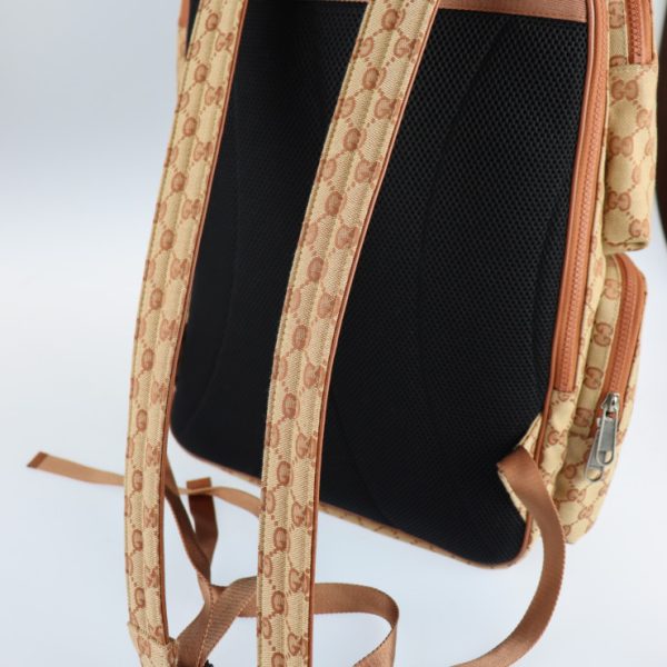 2201083007002 6 GUCCI LA Angels Rucksack GG Canvas Beige Orange Brown