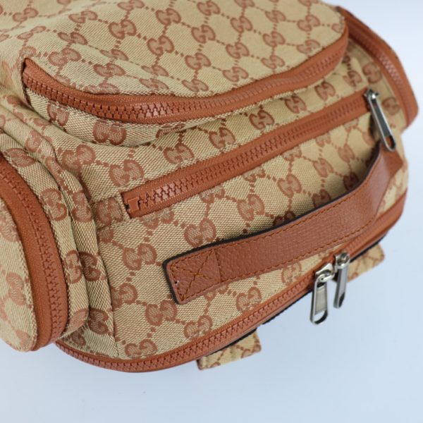 2201083007002 7 GUCCI LA Angels Rucksack GG Canvas Beige Orange Brown