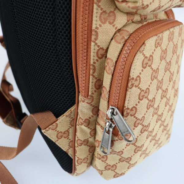 2201083007002 8 GUCCI LA Angels Rucksack GG Canvas Beige Orange Brown